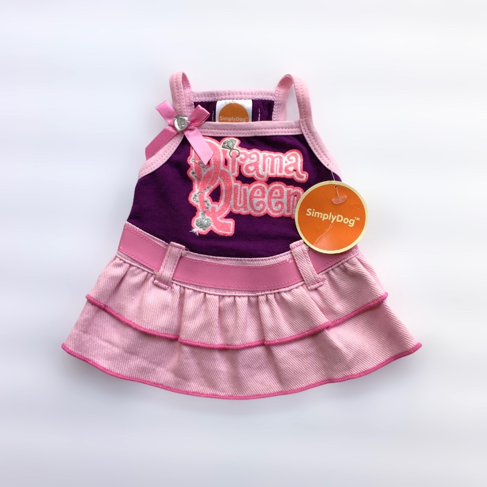 NWT SimplyDog Drama Queen Dog Dress